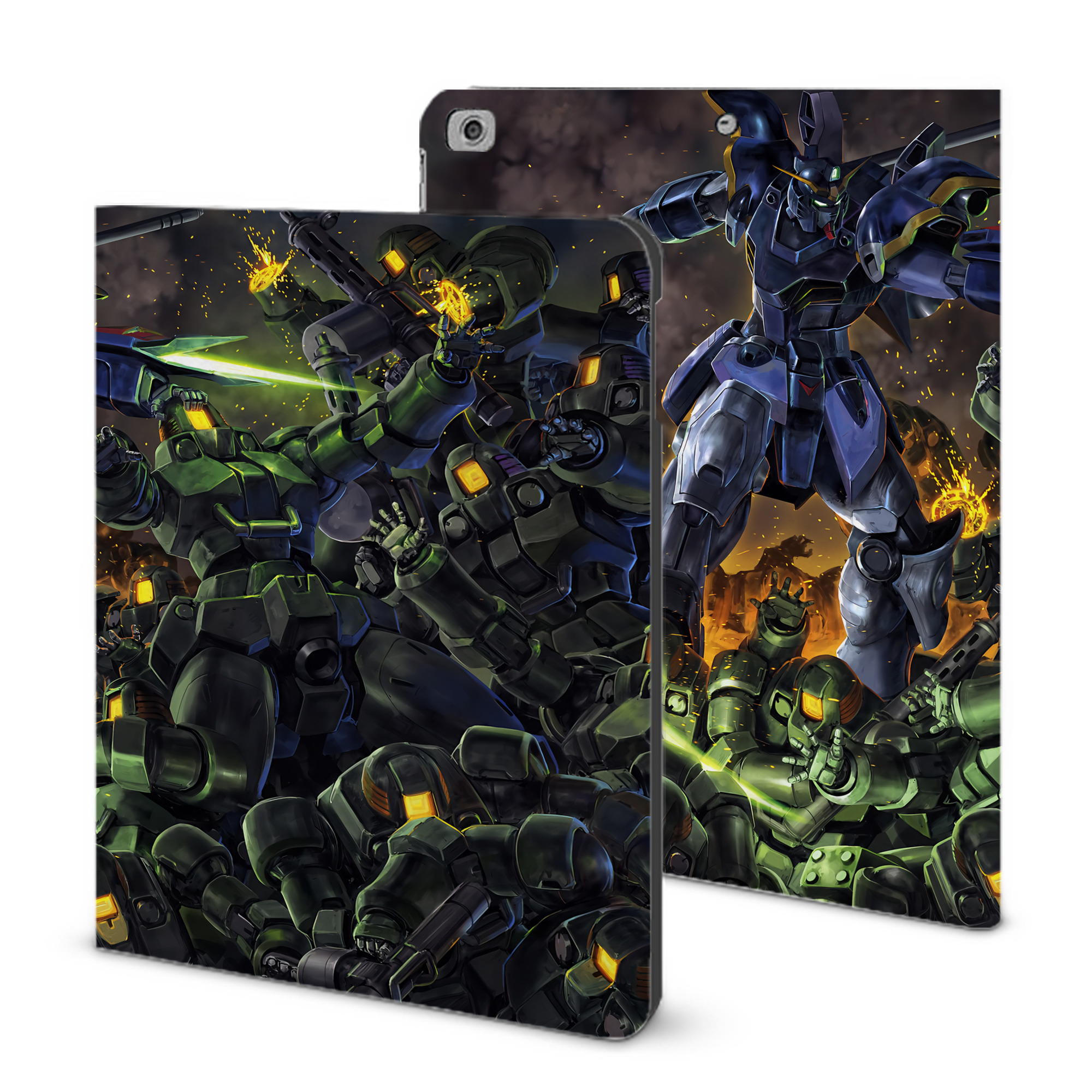 （画像用） 機動戦士ガンダム Mobile Suit Gundam IPad ケース ブック型 PUレザー TPU 耐衝撃 軽量 薄型 ペン収納なし 全面保護 IPad 各モデル対応
